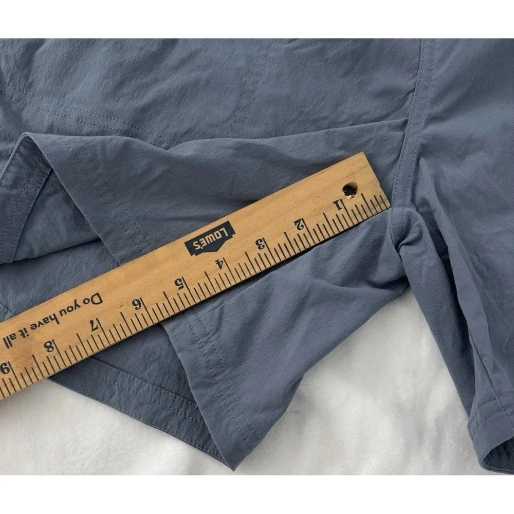 Topo Design Men L 6" Pull-On Shorts Belted River Hiking Trail Nylon Stretch EUC - Picture 5 of 7